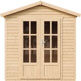 Timbela Lesena vrtna hiša - H233x233x222 cm/4 m² - Panelna konstrukcija, Vrtna pisarna s podi - M351FB, (21999122) | Shoptok.si