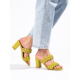 SHELOVET Green braided flaps on post | Shoptok.si