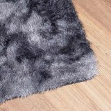 vidaXL Čupavi tepih s visokim vlaknima tamnosiva 160x230 cm poliester | shoptok.hr