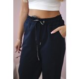 Kesi Włoski Włoski Punto pants with wide legs navy blue | Eponuda.ba