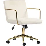 pisalni stol poliester, jeklo 64D x 57Š x 80–90V cm Krem bela, (5000242981)