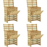 vidaXL Vrtni kompostnik iz letvic 4 kosi 80x50x100 cm borovina Cene