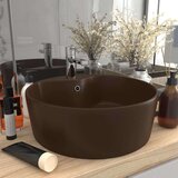 vidaXL Luksuzni umivaonik mat tamnosmeđi 36 x 13 cm keramički | shoptok.hr