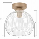Brilagi LED Stropno svetlo RETRO GLASS 1xE27/60W/230V prečnik 25 cm bež/prozirno | Eponuda.com