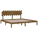 Okvir kreveta s uzglavljem boja meda 200x200cm od masivnog drva | shoptok.hr