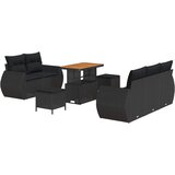  Sjedeća garnitura za vrt 8 kom. Crna poliratan 90 x 55 x 71 cm | shoptok.hr