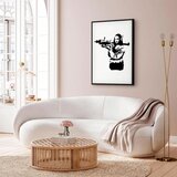 Slika - Banksy Mona Lisa with Rocket Launcher (1 Part) Vertical 60x90 U crnom drvenom okviru | shoptok.hr