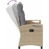  Vrtna klupa s jastukom Bež i svijetlo siva 105 x 60 x 112 cm | shoptok.hr