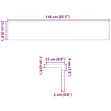 vidaXL Prozorske klupice 2 kom tamnosmeđe 140x25x2 cm masivne hrast | shoptok.hr
