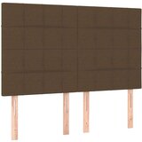  Posteljno vzglavje temno rjavo 144x5x118/128 cm blago, (20933329) | Shoptok.si