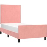  Posteljni okvir z vzglavjem roza 100x200 cm žamet, (20903861) | Shoptok.si