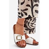 Boto Women's Cork Platform Sandals With Buckle White Vianara | Shoptok.si