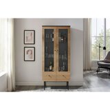 Livetastic VITRINA, furnirano hrast črna, barve hrasta | Shoptok.si