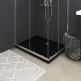 vidaXL Pravokotna ABS tu&scaron; kad črna 80x100 cm cene