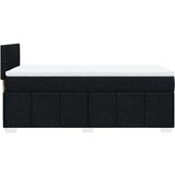 vidaXL Box spring postelja z vzmetnico črn 90x190 cm blago | Shoptok.si
