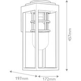  Kichler KL-HONE-M-BKT - Spoljašnje zidno svetlo HONE M 1xE27/60W/230V IP44 | Eponuda.com