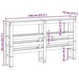 vidaXL vzglavje s policami bela 140 cm trdna borovina, (21290812) | Shoptok.si