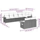  8-dijelni set vrtnih sofa od poliratana s jastucima bež | shoptok.hr