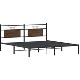  Posteljni okvir brez vzmetnice rjavi hrast 183x213 cm inž. les, (21829301) | Shoptok.si