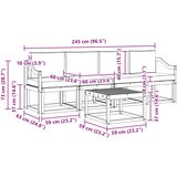  Set vanjskih sofa 5 kom. Bijela i krem | shoptok.hr
