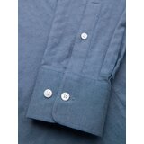 Ombre Men's SLIM FIT shirt in decorative fabric with pocket - blue OM-SHCS | Shoptok.si