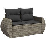 vidaXL 9-dijelni set vrtnih sofa od poliratana s jastucima sivi | shoptok.hr