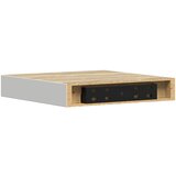  Plutajuća zidna polica boja hrasta i bijela 23x23,5x3,8 cm MDF | Eponuda.ba