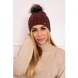  Cap with fleece Daria K217 brown Cene