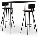 vidaXL 3-dijelni barski set crni | shoptok.hr