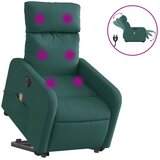 Maison Chic Električni masažni naslanjač - Relax naslanjač s funkcijo vstajanja temno zelen, (22061596) Cene