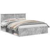  Konstrukcija postelje Beton 160 x 200 cm Masivno borovo les, (5000103244) | Shoptok.si
