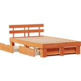  Konstrukcija postelje z vzglavjem Voskast rjav 120 x 190 cm, (5000126465) | Shoptok.si