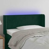  LED uzglavlje tamnozeleno 83x16x78/88 cm baršunasto | shoptok.hr