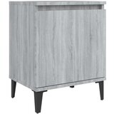  Noćni ormarići s metalnim nogama 2 kom siva sonoma 40x30x50 cm | shoptok.hr