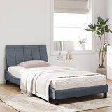 Krevet s madracem Hanko tamnosivi 100x200 cm baršunasti | Eponuda.com