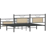 vidaXL metalni okvir kreveta bez madraca boja hrasta sonome 180x200 cm | shoptok.hr