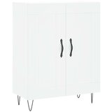 vidaXL Visoka omara bela 69,5x34x180 cm inženirski les | Shoptok.si
