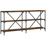  Konzoni stol boja hrasta 160 x 30 x 75 cm od drva i željeza | Eponuda.com