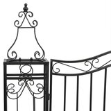 vidaXL vrtna vrata crna 121 x 8 x 150 cm od kovanog željeza | shoptok.hr