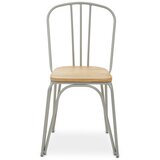 Premier Housewares Siv/v naravni barvi jedilni stol iz masivnega bresta District – | Shoptok.si