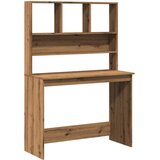 vidaXL Pisalna miza s policami artisian hrast 102x45x148 cm inž. les Cene