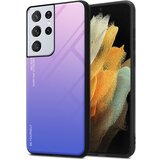 Cadorabo Ohišje, združljiv s Samsungom v roza - modri - dvobarvni zaščitni pokrov iz silikona TPU in hrbta iz kaljenega stekla, (20589656) Cene