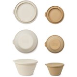 Liewood 2 dijelni set sklopivih posudica s poklopcem iz silikona dale sandy/oat mix | shoptok.hr