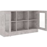 vidaXL Vitrina siva boja betona 120 x 30,5 x 70 cm od iverice | shoptok.hr