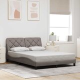  Okvir kreveta s LED-om bez madraca Taupe 140x190 cm tkanina | shoptok.hr