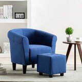 vidaXL Fotelj iz modrega blaga | Shoptok.si
