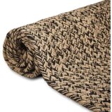  Tepih Isprepleteni Prirodna i crno 60 x 200 cm Juta | shoptok.hr