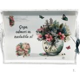  Personalizirani pladnji s sporočilom »Počij si, zaslužila si si!« – darilo za dušo in telo - 1. -16234 | Shoptok.si