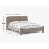 Micadoni Rjava oblazinjena zakonska postelja z letvenim dnom 180x200 cm Vera – | Shoptok.si
