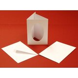 Craft KUVERTE+VIZITKE Z OVALNIM OKENCEM, SET 10, C6, BELE, (20631634) | Shoptok.si